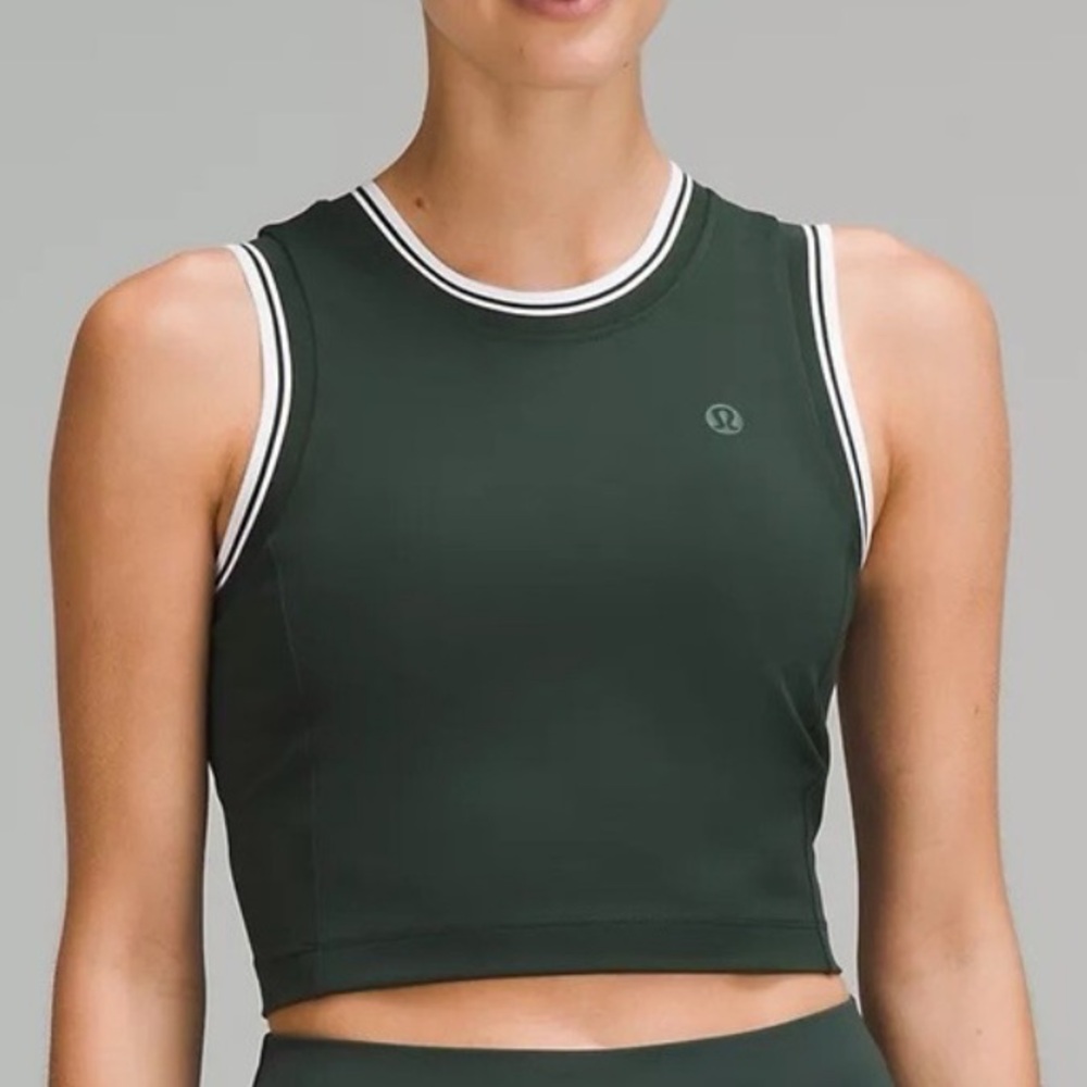 Lululemon Varsity Scoop Neck Cropped Tennis Tank